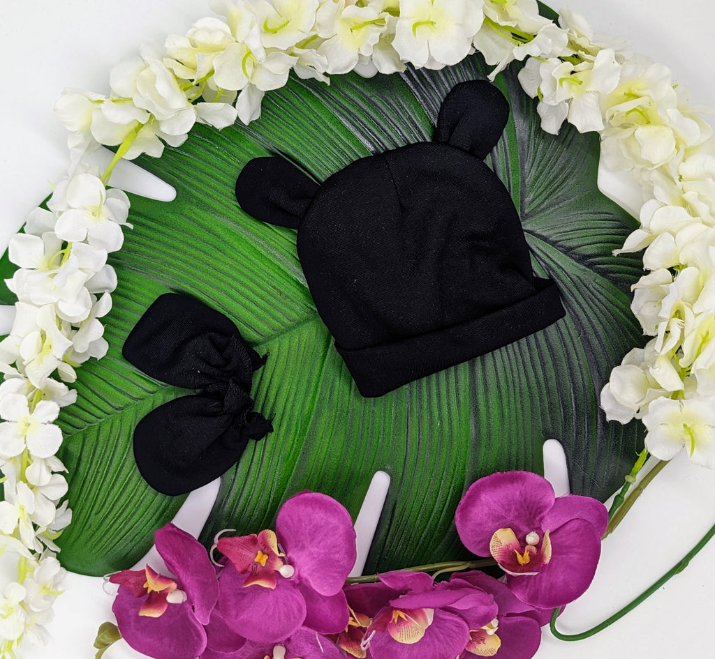Bonnet et gants naissance