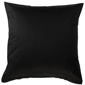 Taie d'oreiller satin noire