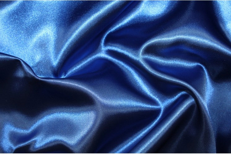 Taie d'oreiller satin bleu nuit